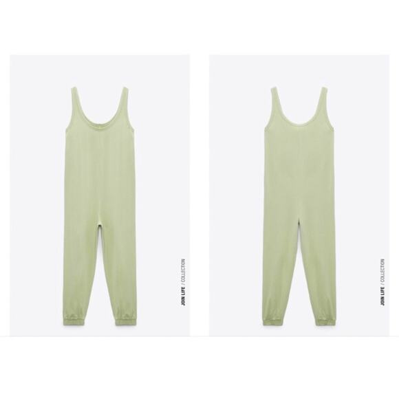 Zara Pants - NWT Zara Green Sleeveless‎ Jumpsuit Small